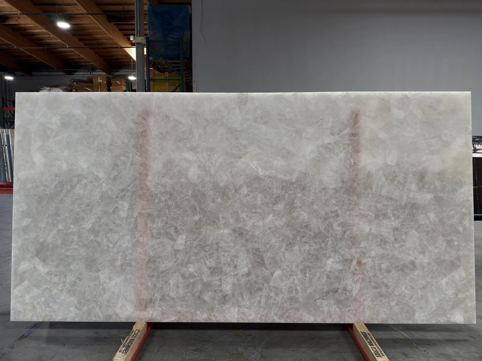 Crystal quartz semi-precious slab